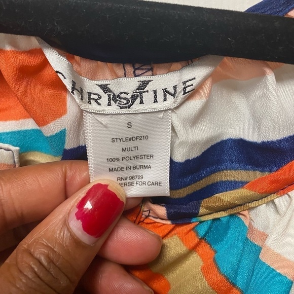 Christine V Belted Button-Front
Top,  short sleeve tunic Women's, Size:smal - Picture 6 of 6